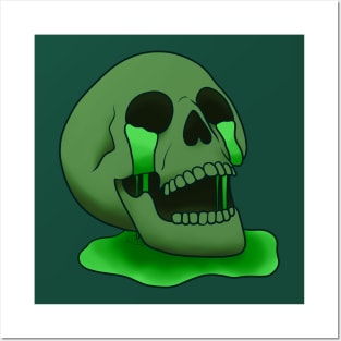 Skull Fountain (Toxic Waste/Green) Posters and Art